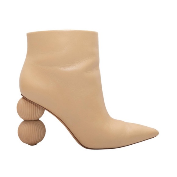 Beige Cult Gaia Cam Bauble Pointed-Toe Ankle Boots Size 38 - Picture 6 of 8